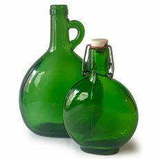 Set groene flessen